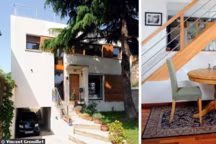 Dans cette banlieue pavillonnaire, le terrain était petit. La maison l'est donc aussi, mais sa conception, contemporaine, lui offre une habitabilité très honorable. A visiter dans la galerie photos...