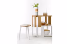 On aime : le bois se marie au blanc