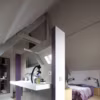 Sous les toits : une chambre avec salle de bains