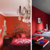 Du rouge dans la décoration de la chambre, quelle vitalité !
