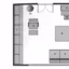 Le plan d'un salon disposé en angle