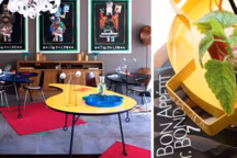 Cet ancien mas de Saint-Rémy de Provence réhabilité en maison d'hôtes fait la part belle aux meubles et objets de créateurs des années 50. Une déco fifties vitaminée à ne pas rater...