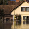 Flooded house