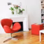 Fauteuil rouge culte pour salon design