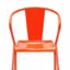 Le fauteuil d'acier ose l'orange vif