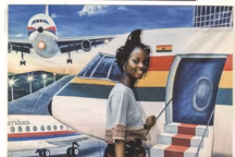 Philip Kwame Apagya, Come on Board !, 2000, tirage à développement chromogène. Genève, CAAC, collection Pigozzi, dans l'exposition " Art/Afrique » à la Fondation Louis Vuitton.