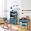 Bibliothèque bleue pour enfant, Vintage. En bois d'acacia et MDF. 115 x 65 x 30 cm - Prix 99,99 euros, Alinéa