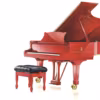 Piano à queue de concert, modèle "D-274", appelé le "Red Steinway", en bois massif - hêtre, érable dur, acajou et bubinga - laqué, sur commande spéciale, Steinway and Sons chez Piano Hanlet