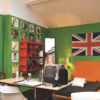 chambre British verte orange