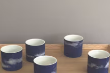 Les cylindres "Nuages" aux couleurs du ciel.