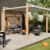 Pergola autoportante NATERIAL Odyssea aluminium effet bois, 10.69 m²