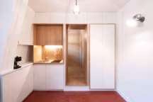 Seul élément conservé dans ce 21 m2 ? Les tomettes d'antan au charme fou !