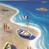 Bernard Villemot, Plages de France, 98,5 x 63 cm, 1000 euros, galerie Michel Graglia.