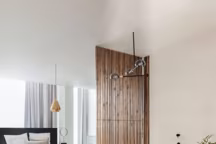 Salle de bains avec sol en vinyle effet terrazzo