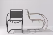 Fauteuil S533 F. Design : Ludwig Mies van der Rohe (1927), Réinterprétation : Besau Marguerre (2018)