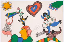 Niki de Saint Phalle, Je t'aime, 1971. Sérigraphie. Collection MAMAC, Nice. Donation de l'artiste en 2001.