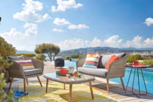 Les tapis s'invitent en extérieur !