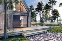 Le modèle Tenvis est en aluminium 75 mm d'épaisseur. Grâce à son verrouillage automatique en standard, il n'a plus besoin d'être fermé à clé. Ses 3 points suffisent à protéger l'habitat. Aluhaus (groupe Oknoplast)