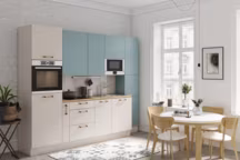 Plus d'info : cuisine Twist, façade en panneaux de particules mélaminé avec chants
PVC assortis. Structure en panneaux de particules mélaminé. Poignées en métal.
Eléments de cuisine montés.1699 euros (prix selon implantation type), Conforama Cuisine.