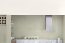 Décoration des émotions : comment penser une pièce propice au calme ? (peinture October Mist, Benjamin Moore)