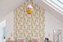 Papier peint à fleurs Aurore Tropicale by Nymphea's Factory, coloris multicolore rouleau de 52 cm x 10 m - Prix : 17,95 euros