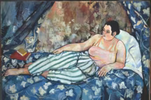 Suzanne Valadon, La Chambre bleue, 1923. Huile sur toile, 90 x 116 cm. Paris, Centre Pompidou, Musée national d'art moderne – Centre de création industrielle, en dépôt au musée des Beaux-Arts de Limoges.