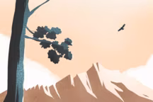 Tout en pratiquant pastel gras comme feutre, son comparse Nicolas Menanteau s'illustre à la palette graphique, campant ici Monêtier.