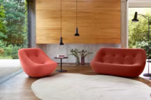 Bonnie Canapé version tissus extensibles design Pierre Paulin. Hauteur 800 mm Largeur 1â€¯610 mm. 5 matières. 2 places.