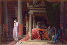 Jean-Auguste-Dominique Ingres (1780-1867)
Stratonice, ou La maladie d'Antiochus, 1840 
Toile ; H. 0,57 ; L. 0,98 m
Chantilly, musée Condé, PE 432