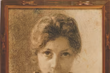 Autoportrait de Jeanne Malivel, 1913, crayon sur papier.