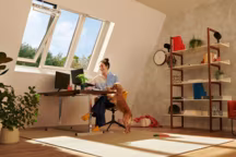 combles avec feneÌ‚tre de toit VELUX