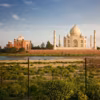 Taj Mahal, Agra, dans l'État d'Uttar Pradesh dans le nord de l'Inde