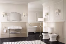 Une salle de bains sublimée par le design rétro