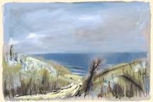 Jean-Pierre Rémon, Le Blé en herbe, maquette non publiée, gouache, 1952. Collection particulière.