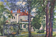 Henri Charles Manguin, La Villa Flora, 1912. Comme Félix Vallotton, le peintre fauve Henri Charles Manguin fût l'ami intime d'Arthur et Hedy Hahnloser, chez qui il se rendait souvent.