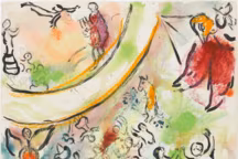 Marc Chagall, Maquette pour le plafond de l'OpeÌra Garnier : "Le Lac des cygnes", 1963