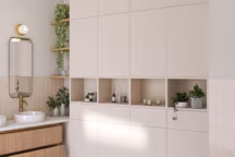 5 idées d’aménagement pour une salle de bains moderne et modulable.